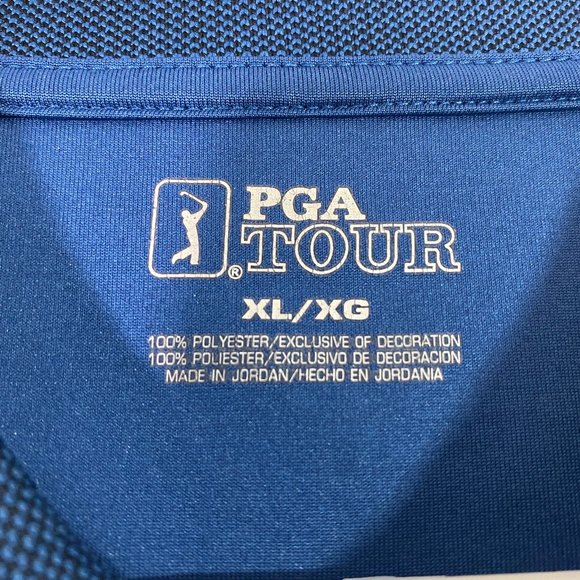 PGA Tour Golf Polo Shirt with Diamond Pattern - Picture 4 of 7